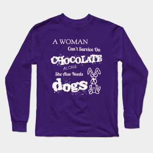 CHOCOLATE AND DOGS Long Sleeve T-Shirt